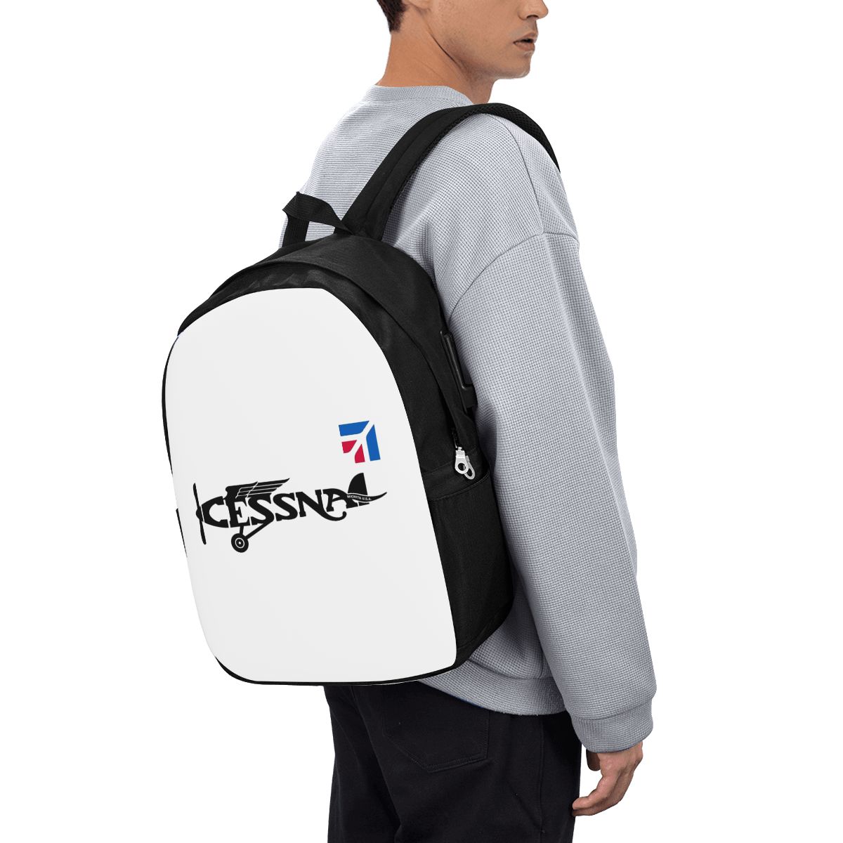 Women Bags For College - حقيبة ظهر بشعار سيسنا، حقيبة سفر
