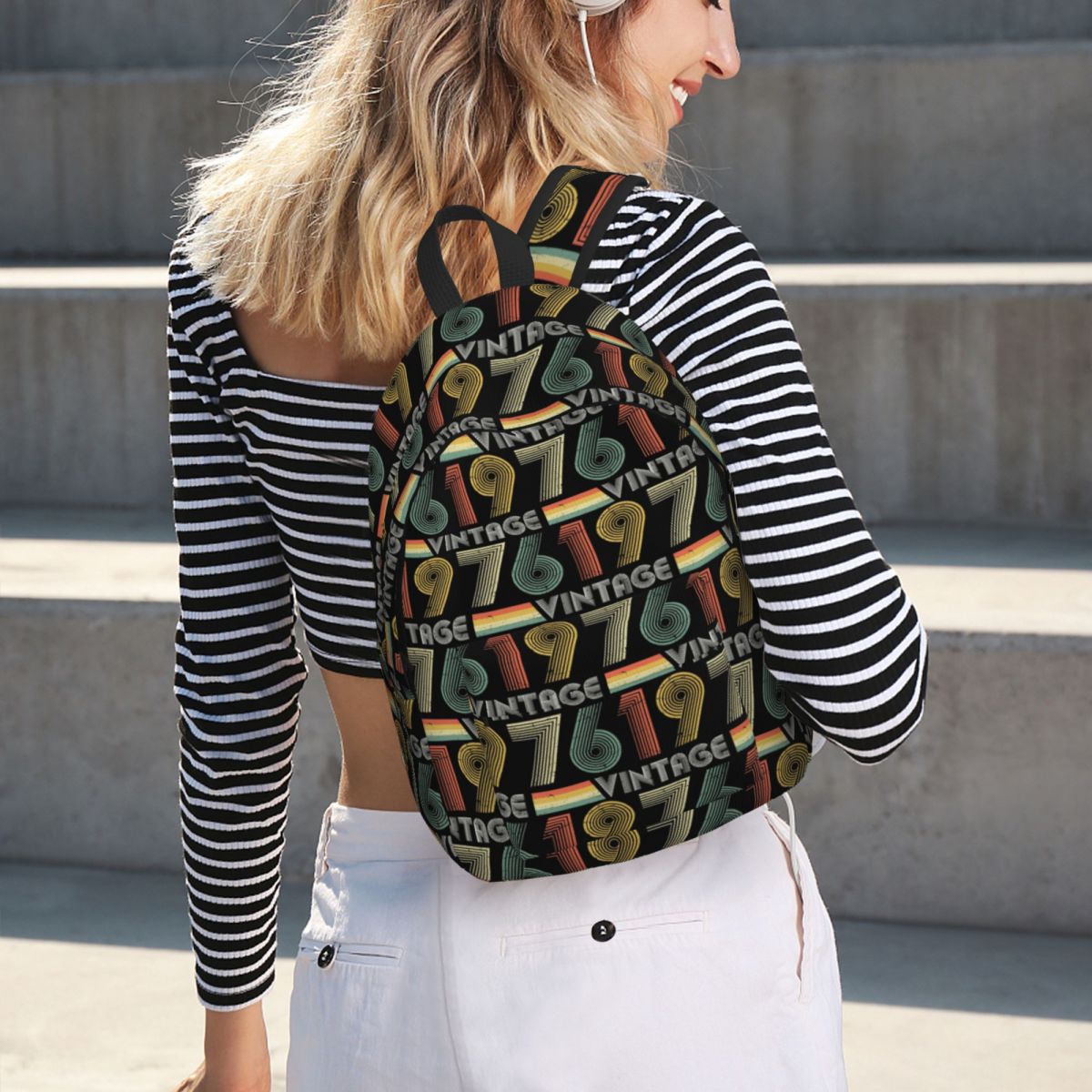 Women Bags Designer Sale - حقيبة ظهر بتصميم عتيق لعام 1976،