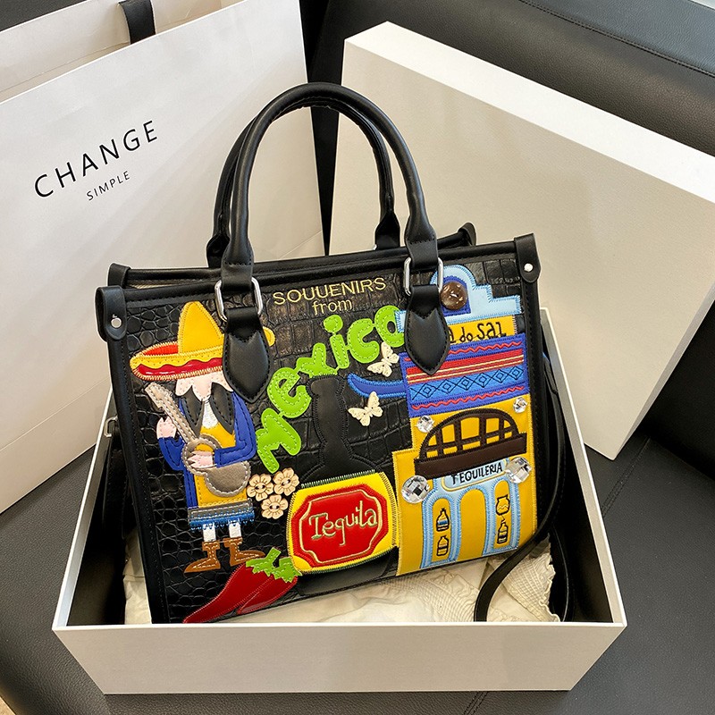Women Bags Designer Sale - حقائب نسائية بتصميم مرقع بسحاب، الأكثر