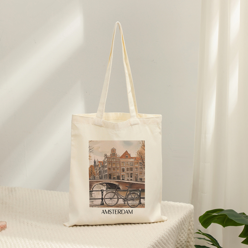 Women Bags Netherlands - حقيبة حمل قماشية مطبوعة بتصميم عتيق
