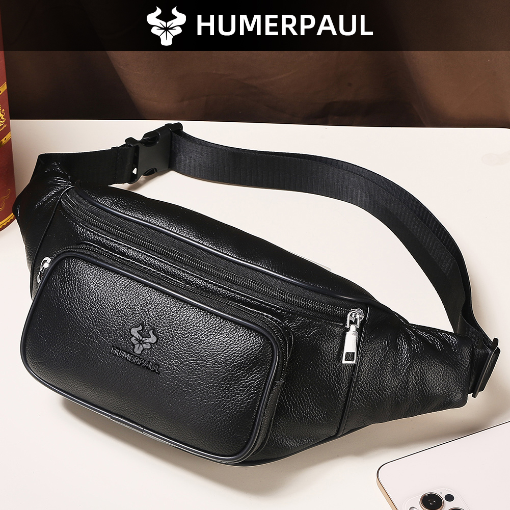 Saddle Bag Leather - حقيبة خصر رجالية من HUMERPAUL، حقيبة