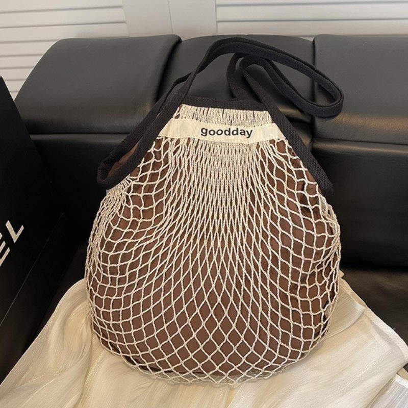 حقيبة كتف صيفية خفيفة الوزن وم - مراجعة Crochet Market Bag وسعره
