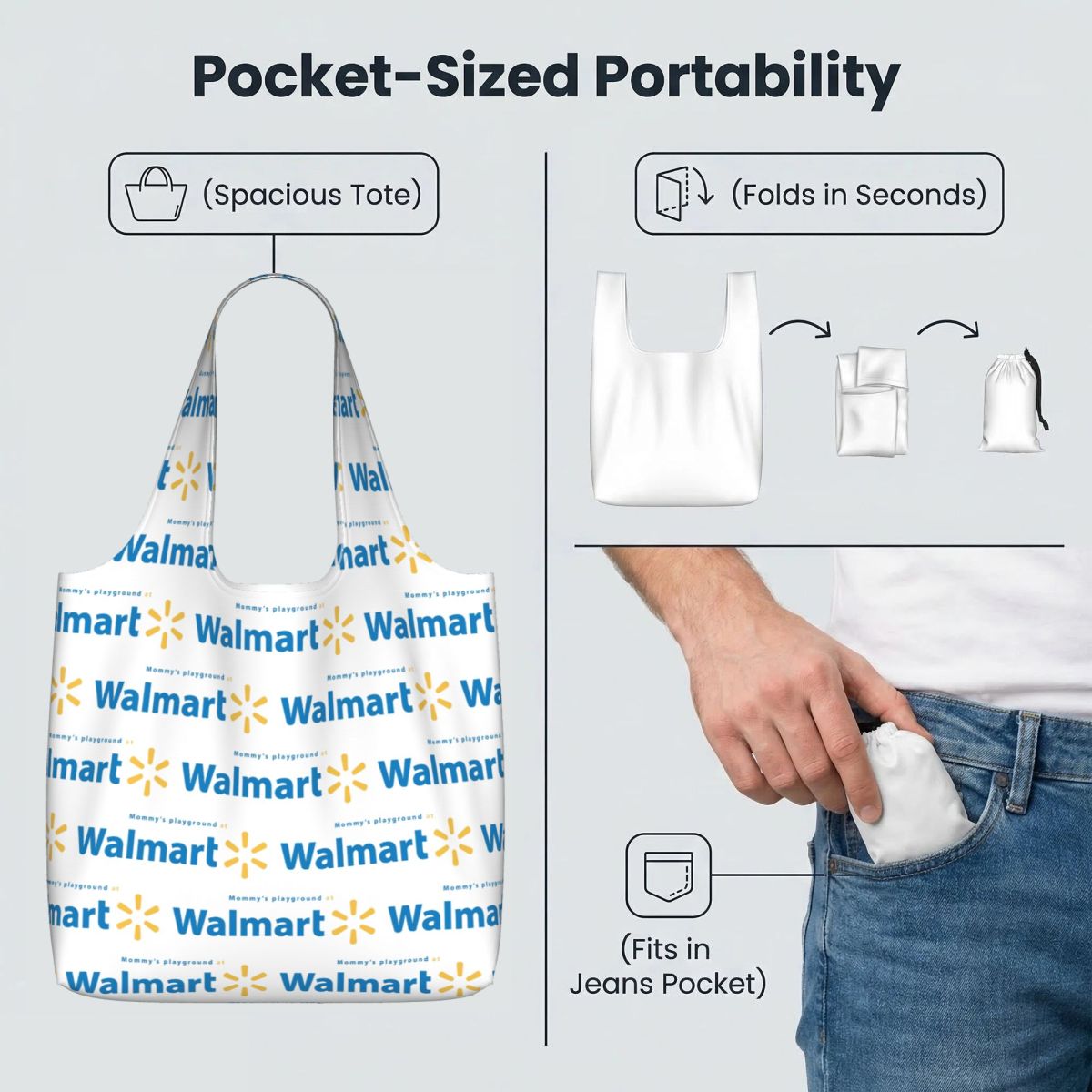 حقيبة تسوق وولمارت من القماش،  - مراجعة Women Bags Walmart وسعره