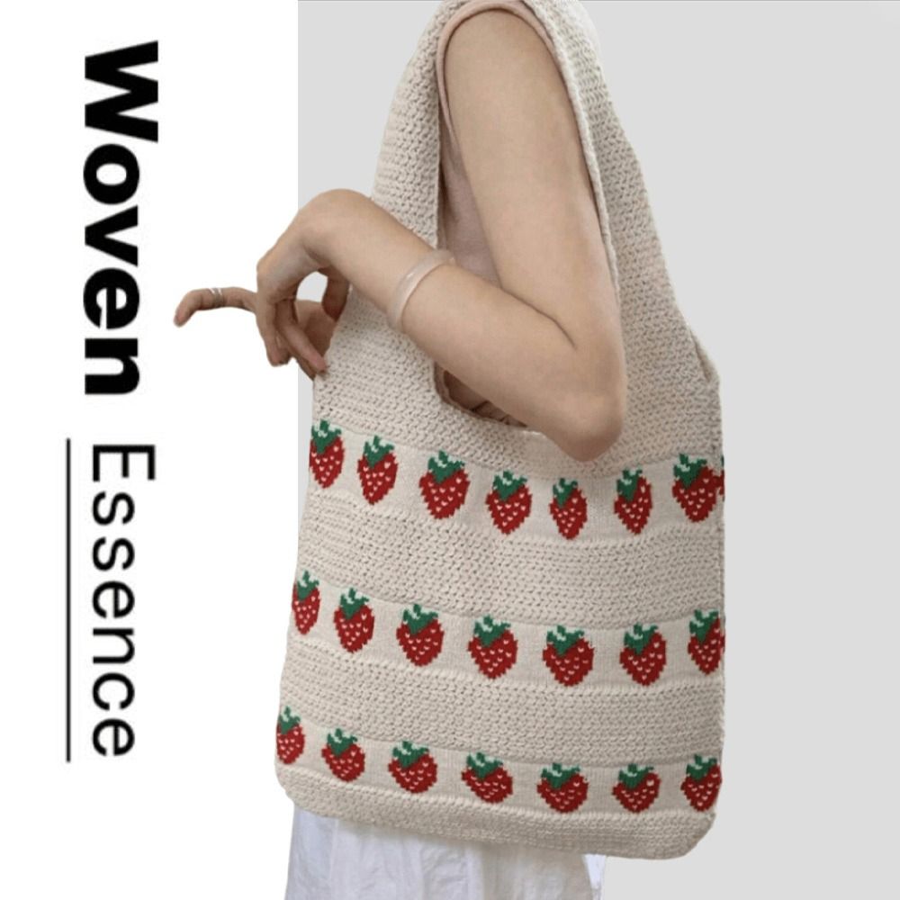 حقيبة يد نسائية بتصميم محبوك،  - مراجعة Crochet Market Bag وسعره