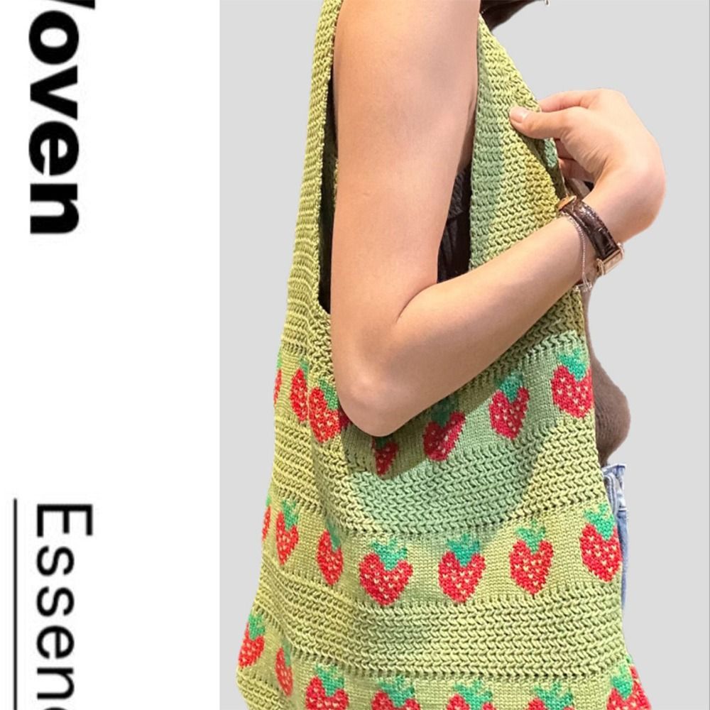 حقيبة يد نسائية بتصميم محبوك،  - مراجعة Crochet Market Bag وسعره