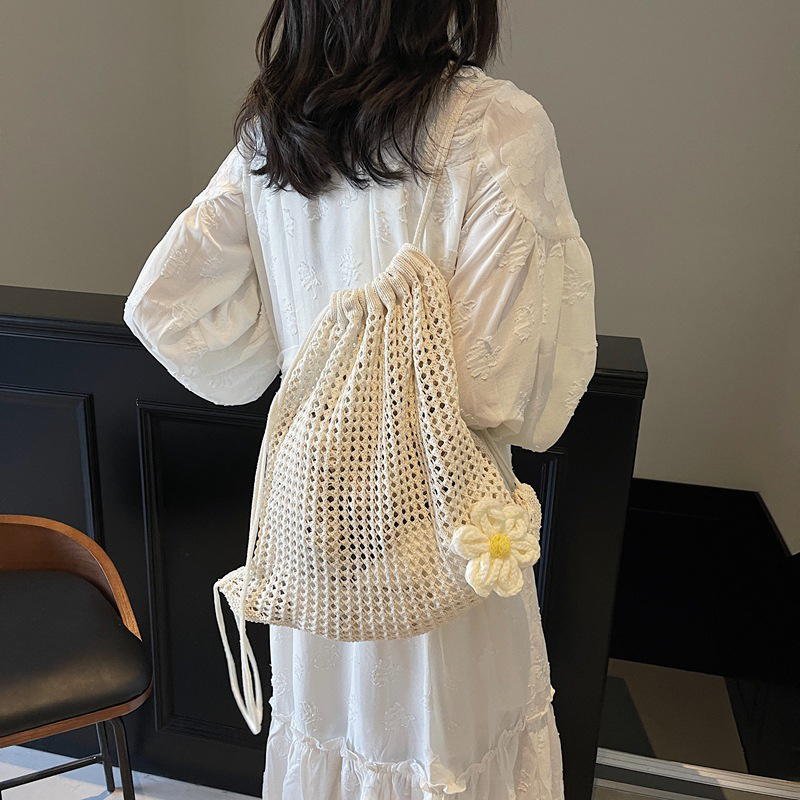بلون الحياكة حقيبة كتف سعة كبي - مراجعة Crochet Market Bag وسعره