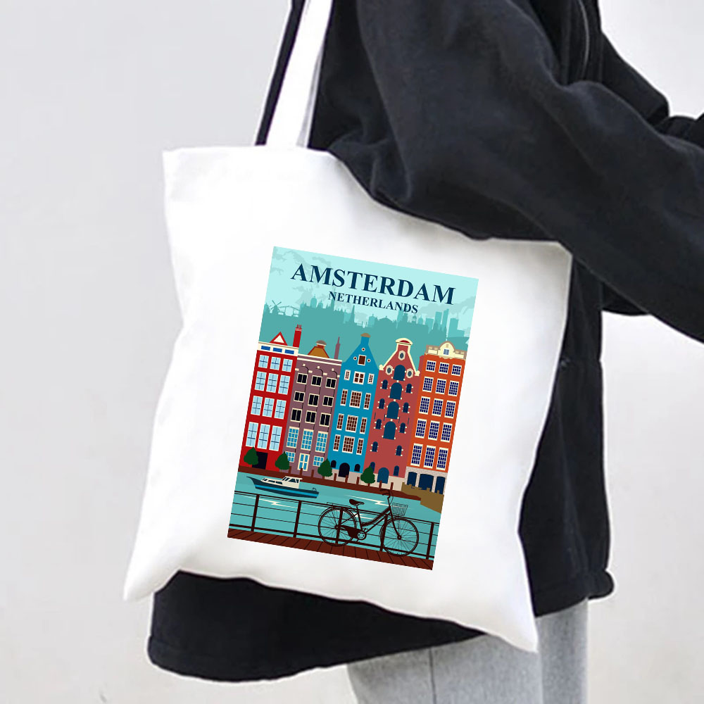 حقيبة كتف نسائية من القماش بتص - مراجعة Women Bags Netherlands وسعره