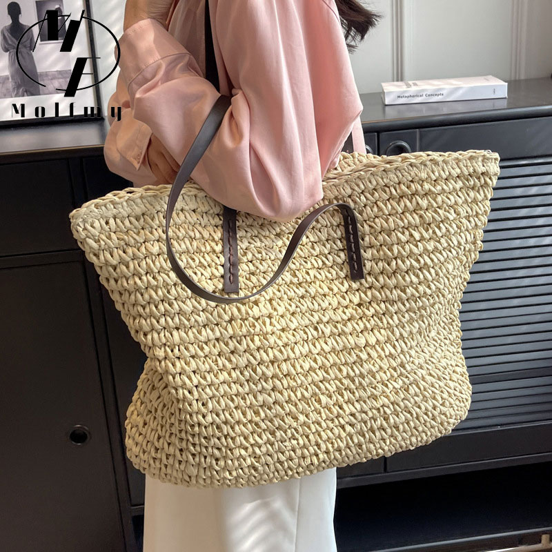 القش المنسوجة حمل الحقائب عارض - مراجعة Women Bags Offers وسعره