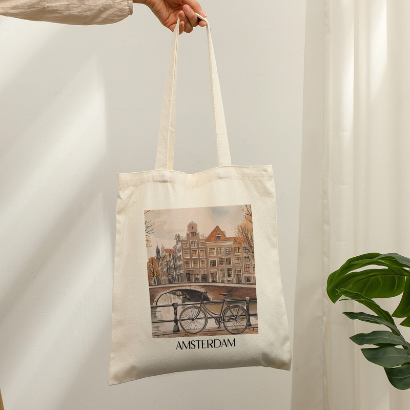 حقيبة حمل قماشية مطبوعة بتصميم - مراجعة Women Bags Netherlands وسعره