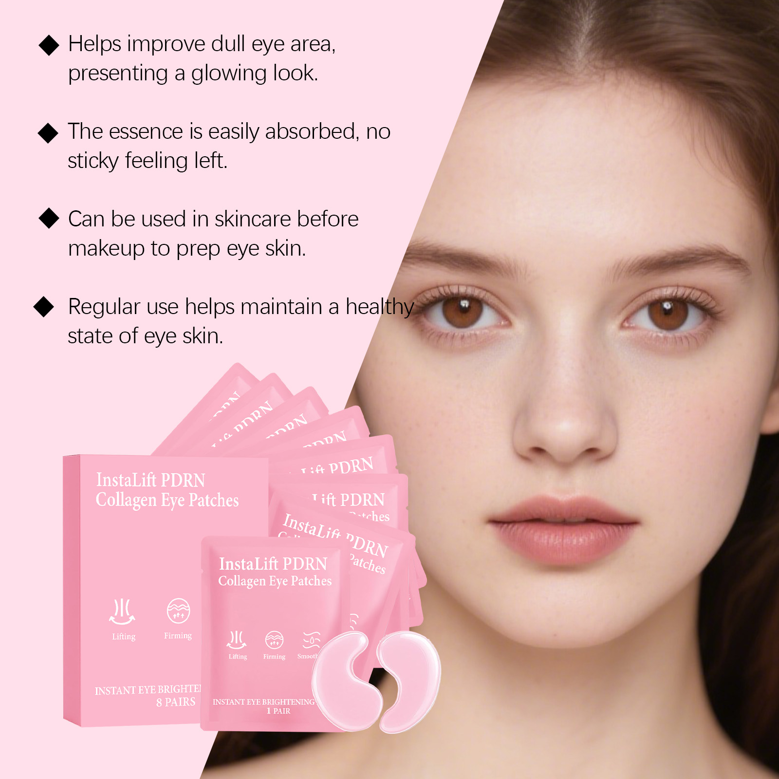 Instalift PDRN الكولاجين لصقات - مراجعة Women Bags Under Eyes وسعره